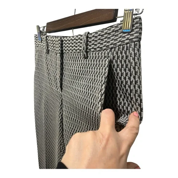 THEORY TRECCA TAILORED GEOMETRIC PRINT DRESS PANT SIZE 0 - Picture 7 of 14